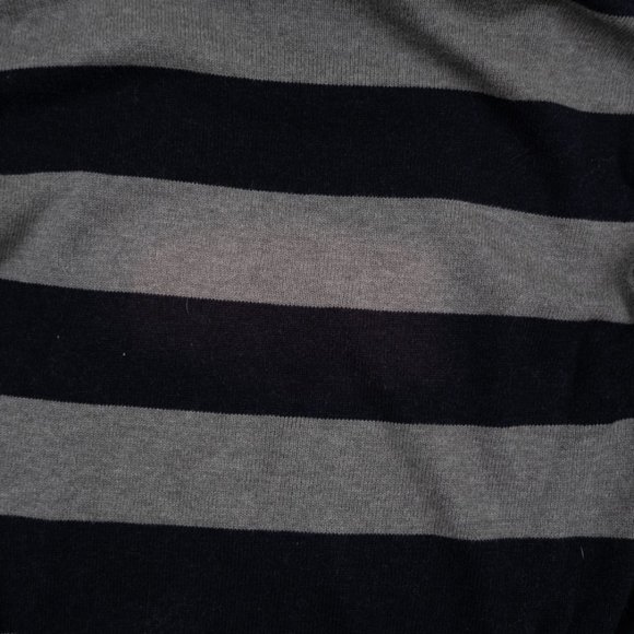 BANANA REPUBLIC grey navy asymmetrical turtle neck sweater size S - Picture 9 of 10